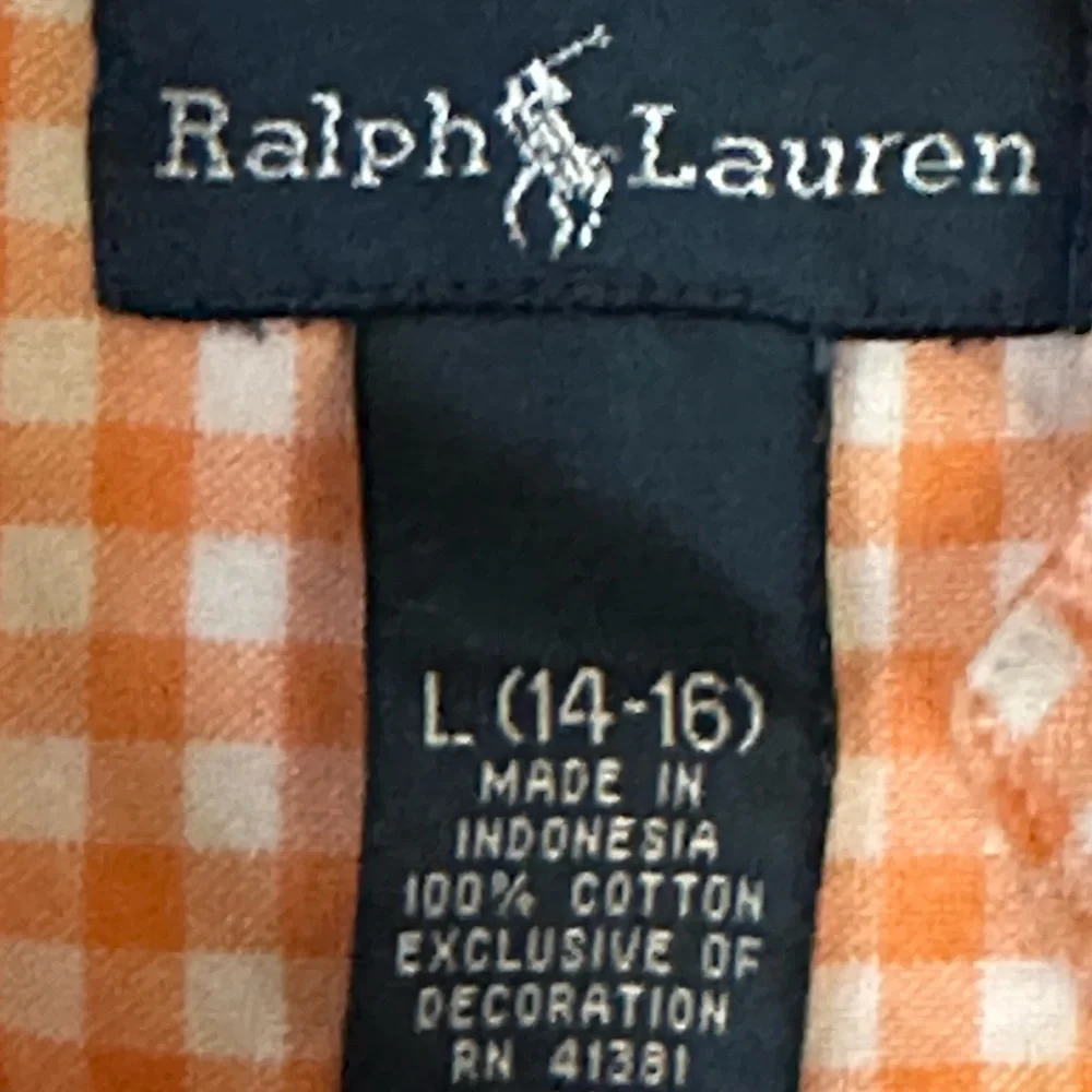 Ralph Lauren Orange Casual Button Down Shirt